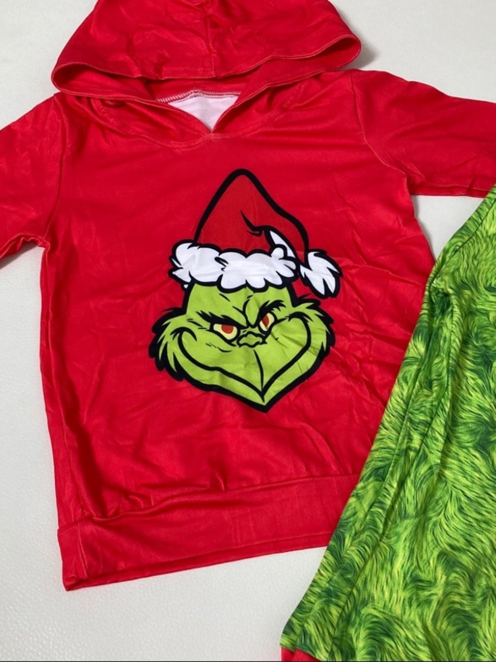 Grinch Christmas cute hoodie pants set - Picture 3 of 5
